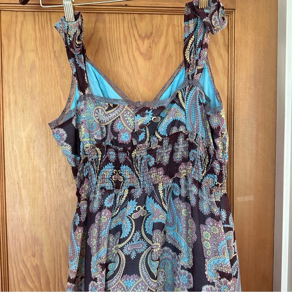 Free People Paisley Dress Size 10 - Picture 7 of 9